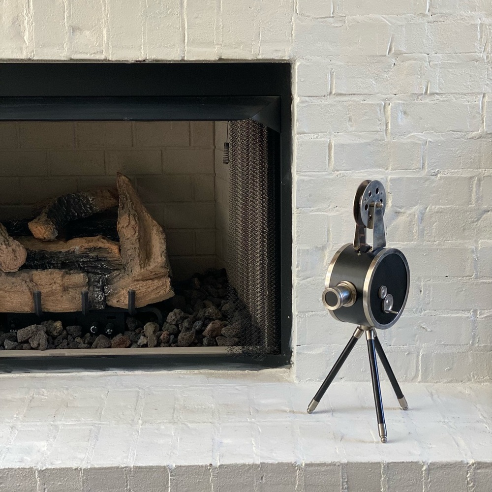 Vintage Style Black and Silver Camera Decor